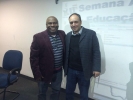 Prof Me Joao Antonio Barbosa coordenador do curso e Prof Dr Alcides Scaglia
